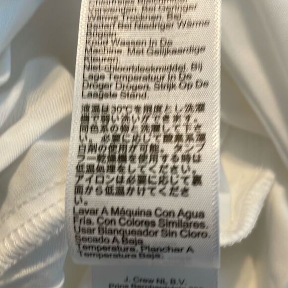 J. Crew Smocked Waist Pleated Mini Skirt White Poplin Cotton XL - Picture 9 of 11